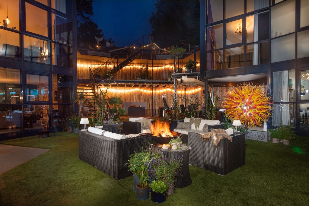 retreat firepit evening